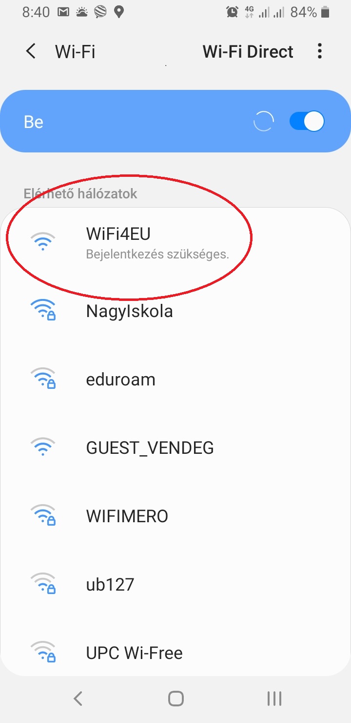 Wi-fi elérés